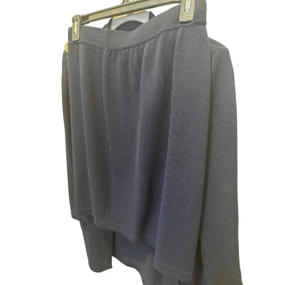 St. John‎ Basics Navy Blue Knit Two Piece Skirt Jacket Set Size P /4 - Picture 5 of 9